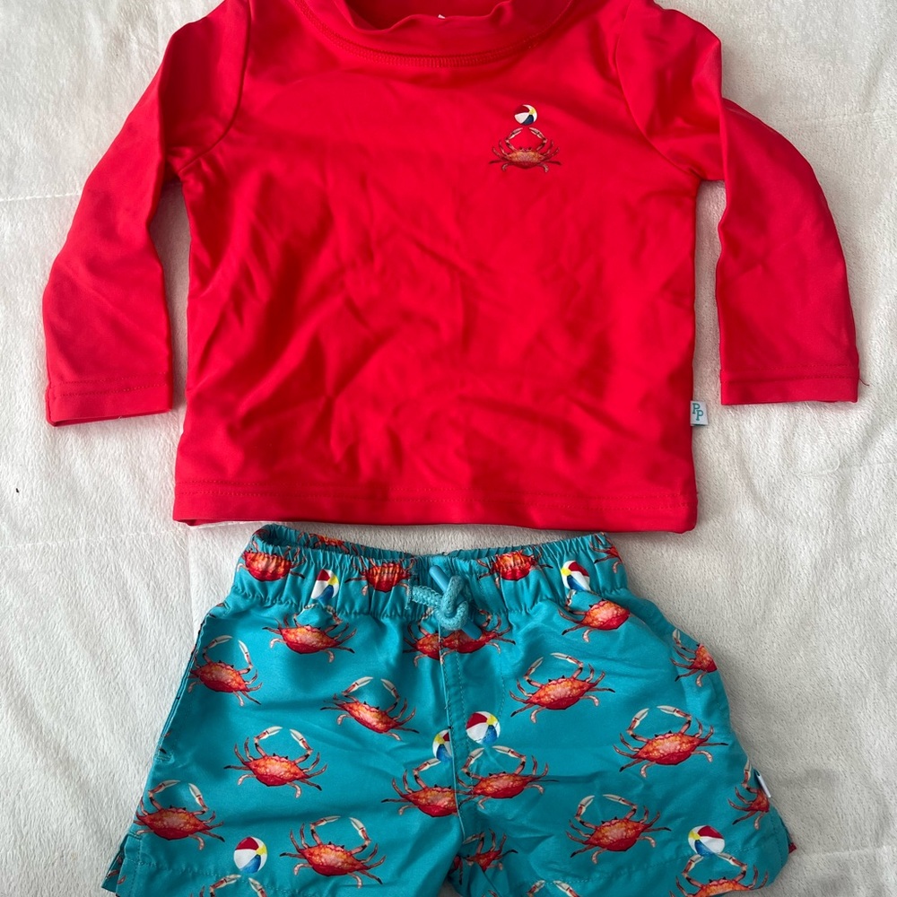 Posh Peanut Red and Blue Crab Swim Set